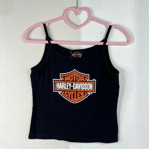 Harley Davidson Rubber Logo Crop Top